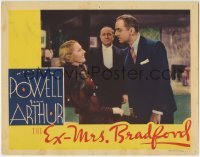 4p298 EX-MRS. BRADFORD LC 1936 close up of pretty Jean Arthur laughing at angry William Powell!