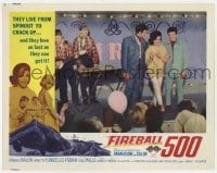 4p308 FIREBALL 500 int'l LC 1966 Frankie Avalon & sexy Annette Funicello on stage, car racing!