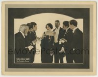 4p323 FORBIDDEN WOMAN LC 1920 pretty Clara Kimball Young surrounded by six suitors of all ages!