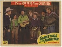 4p342 GANGSTERS OF THE FRONTIER LC 1944 Texas Rangers Dave O'Brien & Tex Ritter with band!