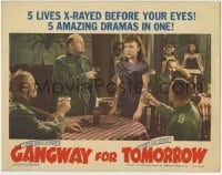 4p343 GANGWAY FOR TOMORROW LC 1943 three Nazi soldiers toasting to worried Margo in restaurant!