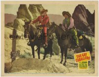 4p345 GAY CABALLERO LC 1940 Cesar Romero as The Cisco Kid laughs at the grave with his name on it!