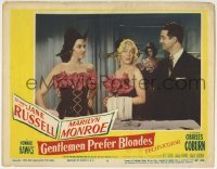 4p349 GENTLEMEN PREFER BLONDES LC #4 1953 sexy Marilyn Monroe & Jane Russell with Tommy Noonan!