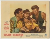 4p362 GOLDEN EARRINGS LC #7 1947 sexy gypsy Marlene Dietrich has Ray Milland under her spell!