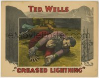 4p371 GREASED LIGHTNING LC 1928 cowboy Ted Wells in death struggle on the ground!