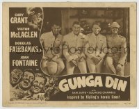 4p382 GUNGA DIN LC #2 R1949 Cary Grant, Douglas Fairbanks Jr. Victor McLaglen & Robert Coote!