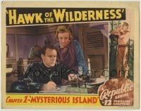 4p394 HAWK OF THE WILDERNESS chapter 1 LC 1938 Mysterious Island, border image of Bruce Bennett as Brix!