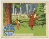 4p405 HEY THERE IT'S YOGI BEAR LC 1964 Boo-Boo watches Yogi sneaking around with bow & arrow!