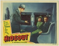 4p407 HIDEOUT LC #4 1949 Jeff Corey questions worried Lloyd Bridges & Lorna Gray on train!