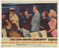 4p409 HIGH & THE MIGHTY LC #1 1954 John Wayne tries to comfort passengers crowded in the aisles!