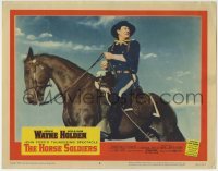 4p422 HORSE SOLDIERS LC #3 1959 best c/u of cavalry man John Wayne on horseback, John Ford