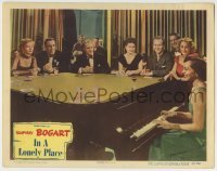 4p445 IN A LONELY PLACE LC #8 1950 Humphrey Bogart & Grahame by jazz legend Hadda Brooks at piano!