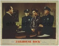 4p465 JAILHOUSE ROCK LC #8 1957 Elvis Presley draws punishment for a prison brawl, rock & roll!