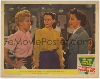 4p482 KEEP YOUR POWDER DRY LC #2 1945 c/u of pretty Lana Turner, Laraine Day & Susan Peters!