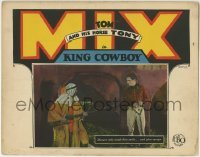 4p487 KING COWBOY LC 1928 danger only made cowboy hero Tom Mix smile, and plan his escape!