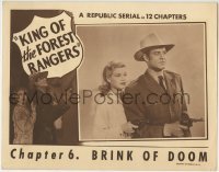 4p490 KING OF THE FOREST RANGERS chapter 6 LC 1946 Larry Thompson, Helen Talbot, Brink of Doom!