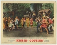 4p496 KISSIN' COUSINS LC #3 1964 hillbilly Elvis Presley and his lookalike Army twin in same scene!