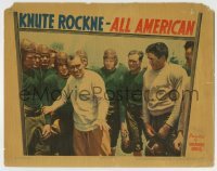 4p497 KNUTE ROCKNE - ALL AMERICAN LC 1940 Pat O'Brien shows Notre Dame football players how to play!