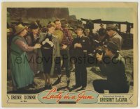 4p502 LADY IN A JAM LC 1942 Irene Dunne, Ralph Bellamy & others get their photograph taken!