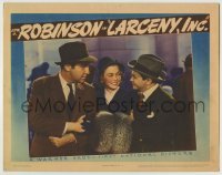 4p508 LARCENY INC. LC 1942 Broderick Crawford watches Edward G. Robinson smile at Jane Wyman!!