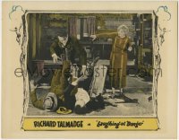 4p517 LAUGHING AT DANGER LC 1924 Eva Novak watches Richard Talmadge fighting two men at once!