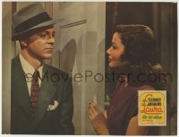 4p518 LAURA LC 1944 close up of Dana Andrews staring at beautiful Gene Tierney in doorway!