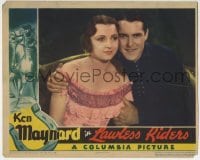 4p522 LAWLESS RIDERS LC 1935 best close portrait of Ken Maynard & pretty Geneva Mitchell!