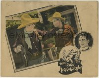 4p526 LET'S GO GALLAGHER LC 1925 great close up of cowboy Tom Tyler about to punch a bad guy!