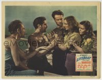 4p529 LIFEBOAT LC 1943 Alfred Hitchcock, Tallulah Bankhead grabbed by John Hodiak as others watch!