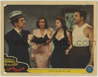 4p540 LOVE CRAZY LC 1941 Myrna Loy & Gail Patrick watch William Powell challenge Jack Carson!