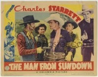 4p557 MAN FROM SUNDOWN LC 1939 bad guys capture Charles Starrett & hold him at gunpoint!