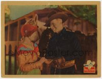 4p641 ONE WAY TRAIL LC 1931 c/u of cowboy Tim McCoy & pretty Doris Hill smiling at each other!