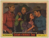 4p646 OUTLAWS OF CHEROKEE TRAIL LC 1941 The 3 Mesquiteers, Bob Steele, Tom Tyler & Rufe Davis!