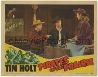 4p674 PIRATES OF THE PRAIRIE LC 1942 Cliff Edwards & Tim Holt talk to pretty Nell O'Day on buggy!