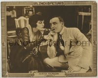 4p678 POPPY LC 1917 pretty seated Norma Talmadge lights Frederick Perry's cigar!