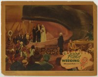 4p691 PUBLIC WEDDING LC 1937 Jane Wyman & William Hopper getting married in giant whale's mouth!