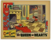 4p697 QUEEN OF HEARTS LC 1934 great Ub Iwerks animation art of living hearts, ComiColor cartoon!