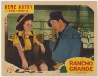 4p709 RANCHO GRANDE LC R1940s great close up of young Mary Lee laughing at Smiley Burnette!