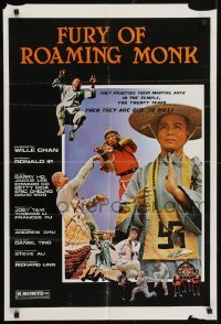 4s470 FURY OF ROAMING MONK 23x35 1sh 1983 Chang Hung-Chi karatemartial arts kung fu!