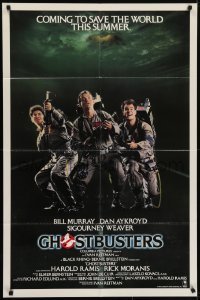 4s480 GHOSTBUSTERS advance 1sh 1984 Bill Murray, Dan Aykroyd, Harold Ramis, Coming to Save The World