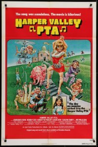 4s508 HARPER VALLEY PTA 1sh 1978 Harvey Kurtzman & Will Elder art of sexy Barbara Eden!