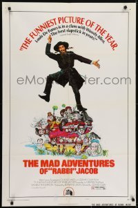 4s636 MAD ADVENTURES OF RABBI JACOB style C 1sh 1974 Louis de Funes, Les Aventures de Rabbi Jacob