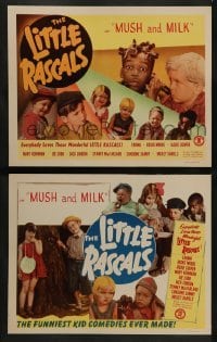 4w943 MUSH & MILK 2 LCs R1950 Little Rascals, Farina, Dickie Moore, cute images of Our Gang kids!