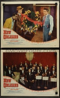 4w946 NEW ORLEANS 2 LCs 1947 great images of Louis Armstrong, Arturo De Cordova!