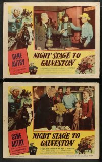 4w947 NIGHT STAGE TO GALVESTON 2 LCs 1952 great images of Gene Autry & Champion, Thurston Hall!