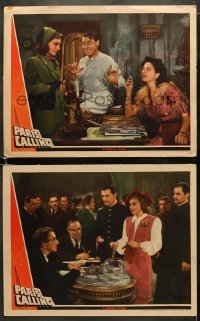 4w953 PARIS CALLING 2 LCs 1941 Basil Rathbone, Randolph Scott & Elizabeth Bergner!