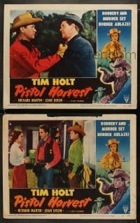 4w956 PISTOL HARVEST 2 LCs 1951 Tim Holt, Richard Martin & Joan Dixon in western action!