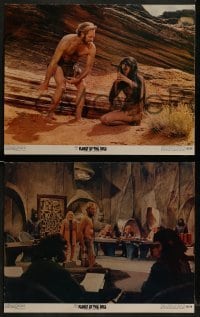 4w538 PLANET OF THE APES 7 color 11x14 stills 1968 Charlton Heston, Linda Harrison, classic sci-fi!