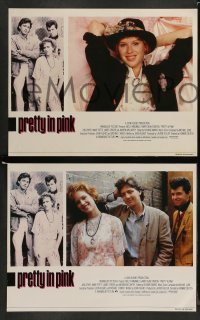 4w373 PRETTY IN PINK 8 English LCs 1986 great images of Molly Ringwald, Andrew McCarthy & Jon Cryer!