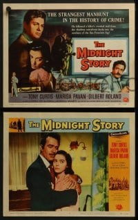 4w300 MIDNIGHT STORY 8 LCs 1957 Tony Curtis in the strangest San Francisco manhunt in history!